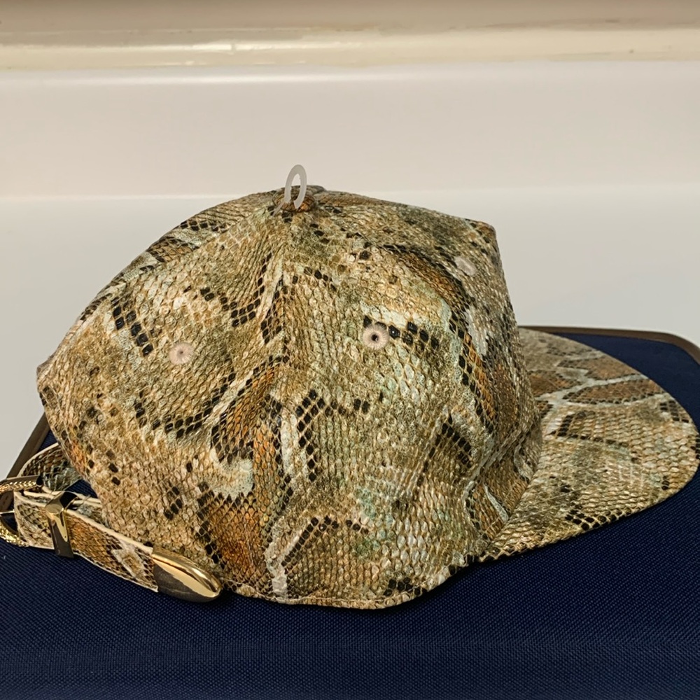 Capital Gains Python Cap Grey And Tan Leather Men… - image 2